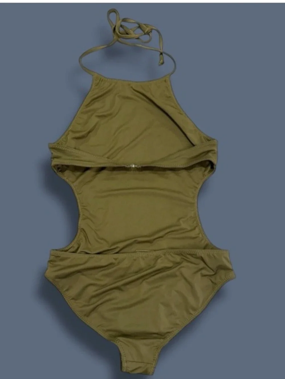Olive Green Cutout One-Piece Swimsuit By Chaser